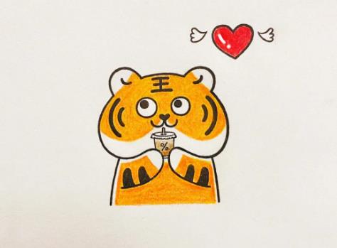 怎么画一只简单的老虎可爱图片欣赏
