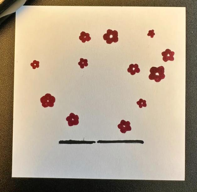 简笔画梅花最简单的画法马克笔教程