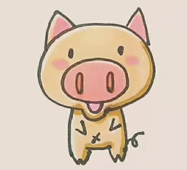 怎么画一只简单的小猪简单图片最新教程