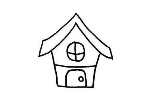 用字母画一个房子简笔画可爱图片分享