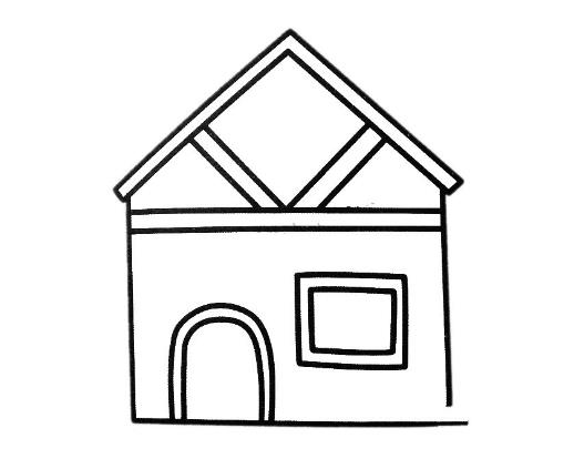 用字母画一个房子简笔画可爱图片分享