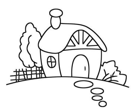 用字母画一个房子简笔画可爱图片分享