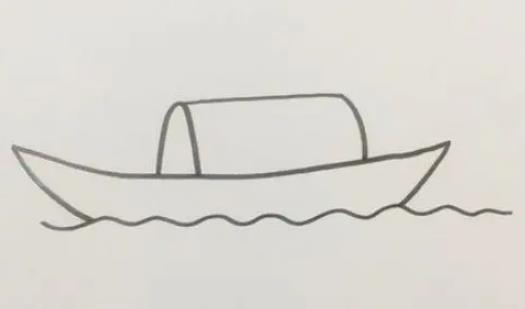 画一只简单的小船幼儿园简笔画图片欣赏