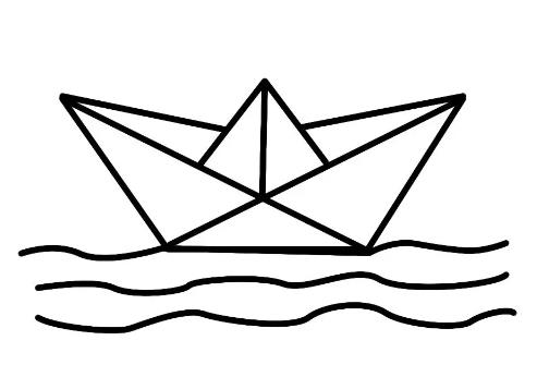 画一只简单的小船幼儿园简笔画图片欣赏