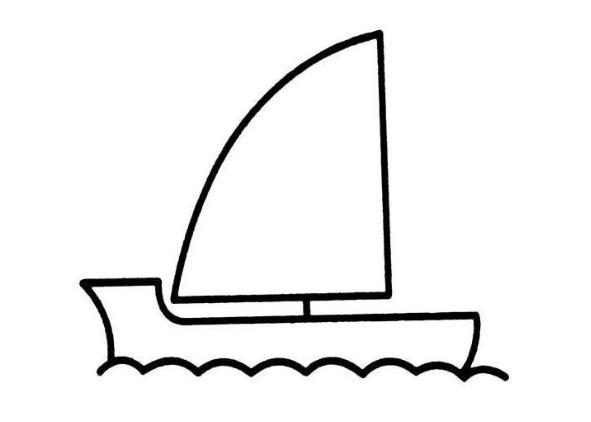 画一只简单的小船幼儿园简笔画图片欣赏