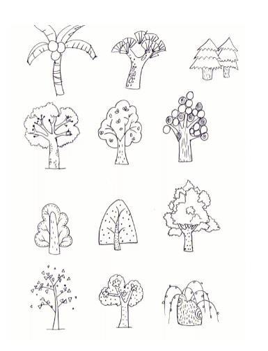 精选树的简笔画图片大全欣赏