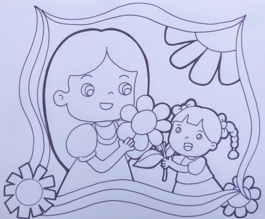三八节简笔画送给妈妈的画图片最新分享