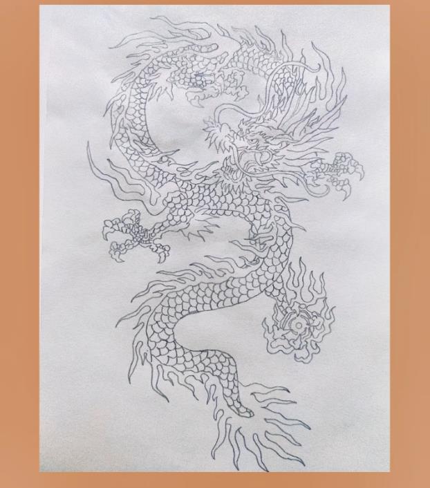 2024二月二龙抬头简笔画涂色