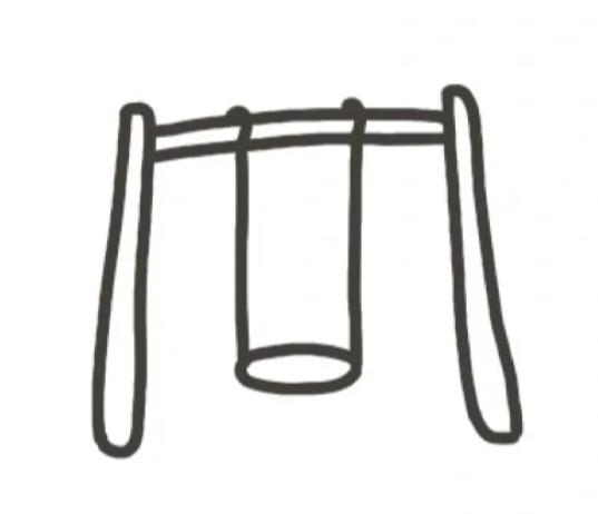 一步一步教我画秋千简笔画图片步骤分享