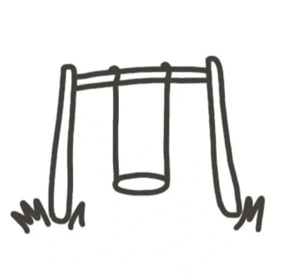 一步一步教我画秋千简笔画图片步骤分享