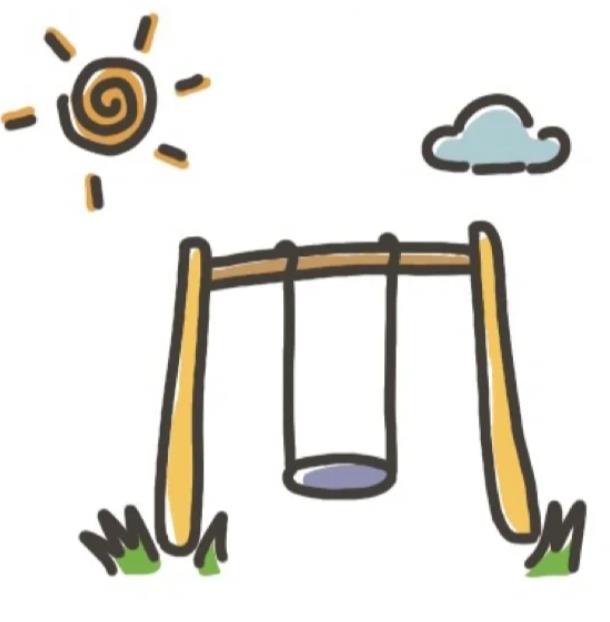 一步一步教我画秋千简笔画图片步骤分享