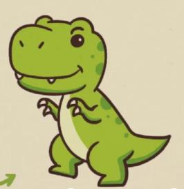 一步一步教我画狂暴龙可爱简笔画教程