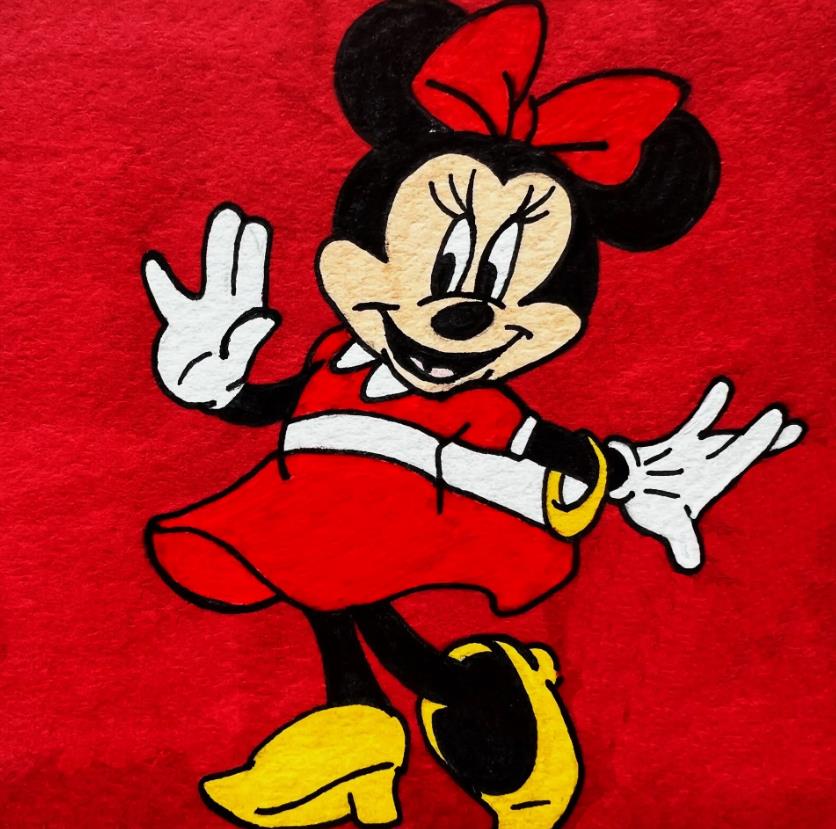 一步一步画米妮简单又漂亮