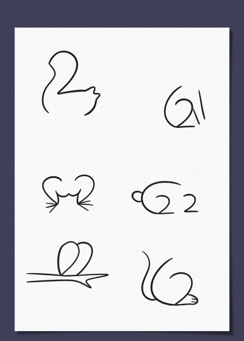 简笔画系列: 1至10画出一个小动物怎么画