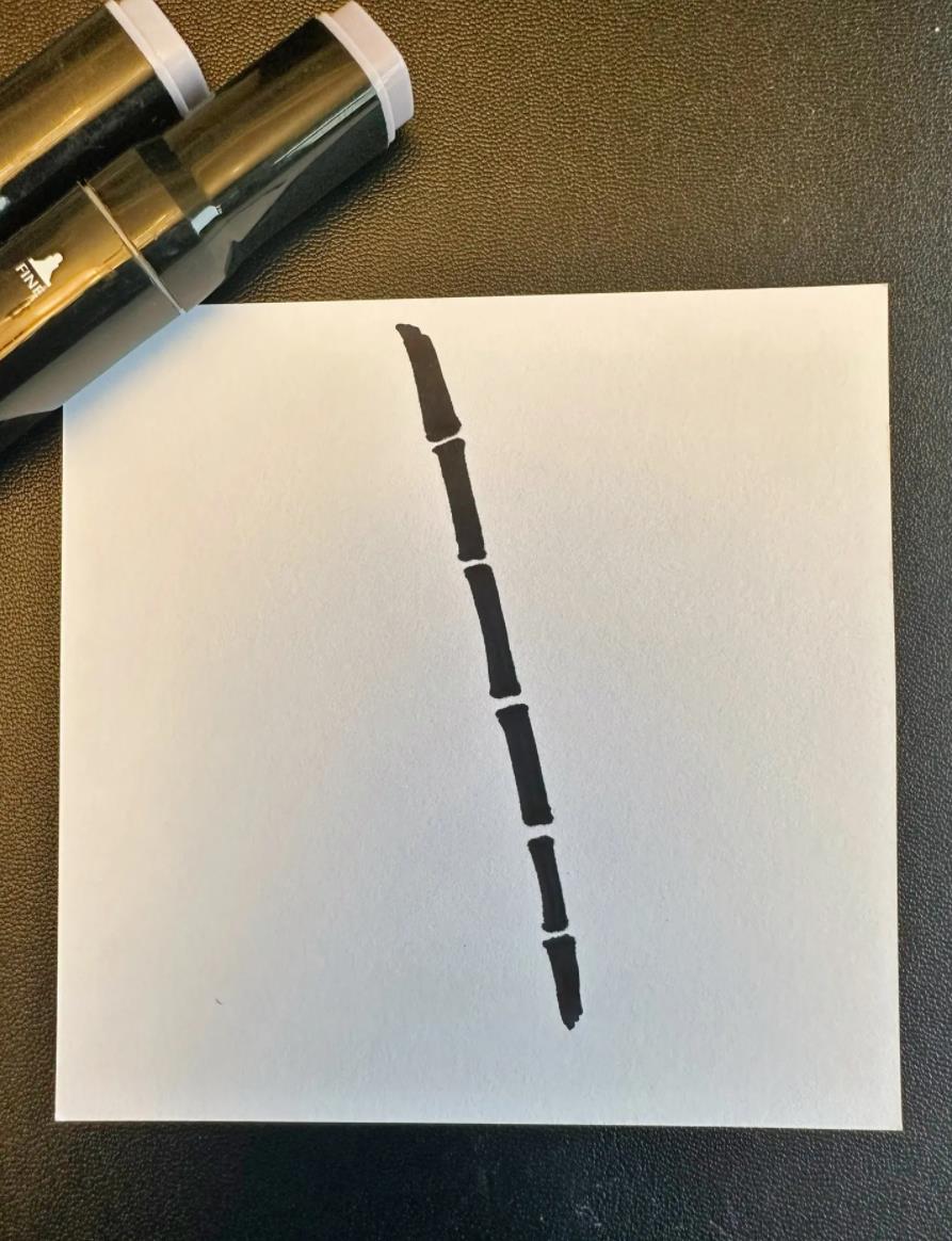 植物古风简笔画系列: 一步一步教我画简单竹子