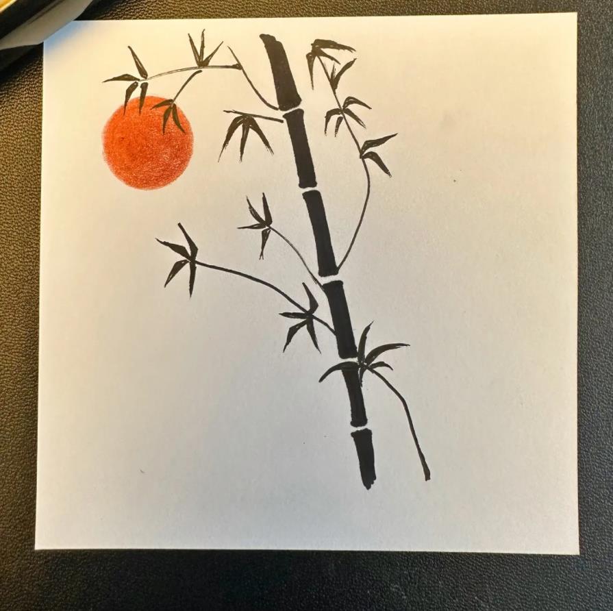 植物古风简笔画系列: 一步一步教我画简单竹子