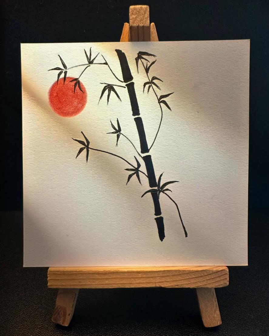 植物古风简笔画系列: 一步一步教我画简单竹子