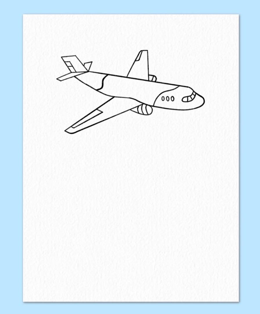 飞机简笔画简单又漂亮 飞机简笔画超级简单