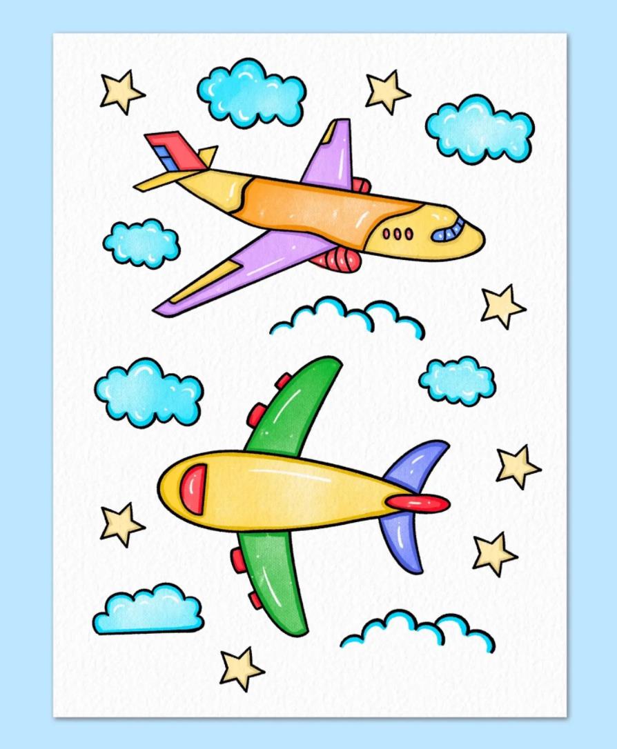 飞机简笔画简单又漂亮 飞机简笔画超级简单