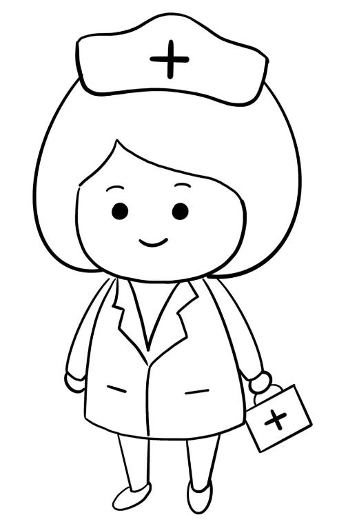画一幅感谢护士的画漂亮简笔画教程
