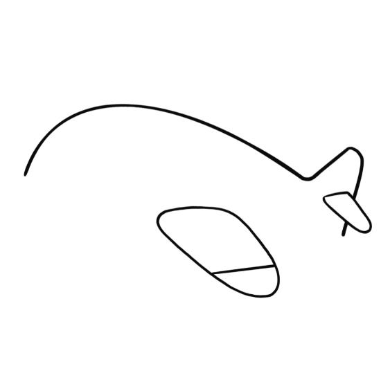 一笔画飞机怎么画简笔画图片教程