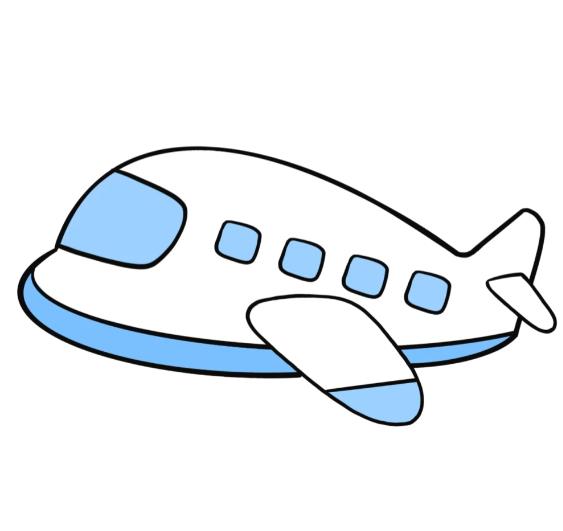 一笔画飞机怎么画简笔画图片教程