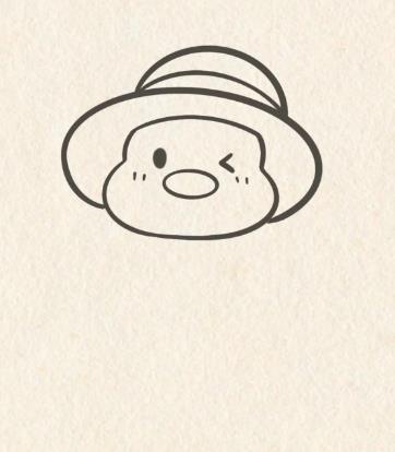 鸭子简笔画彩色步骤图片（可爱版）