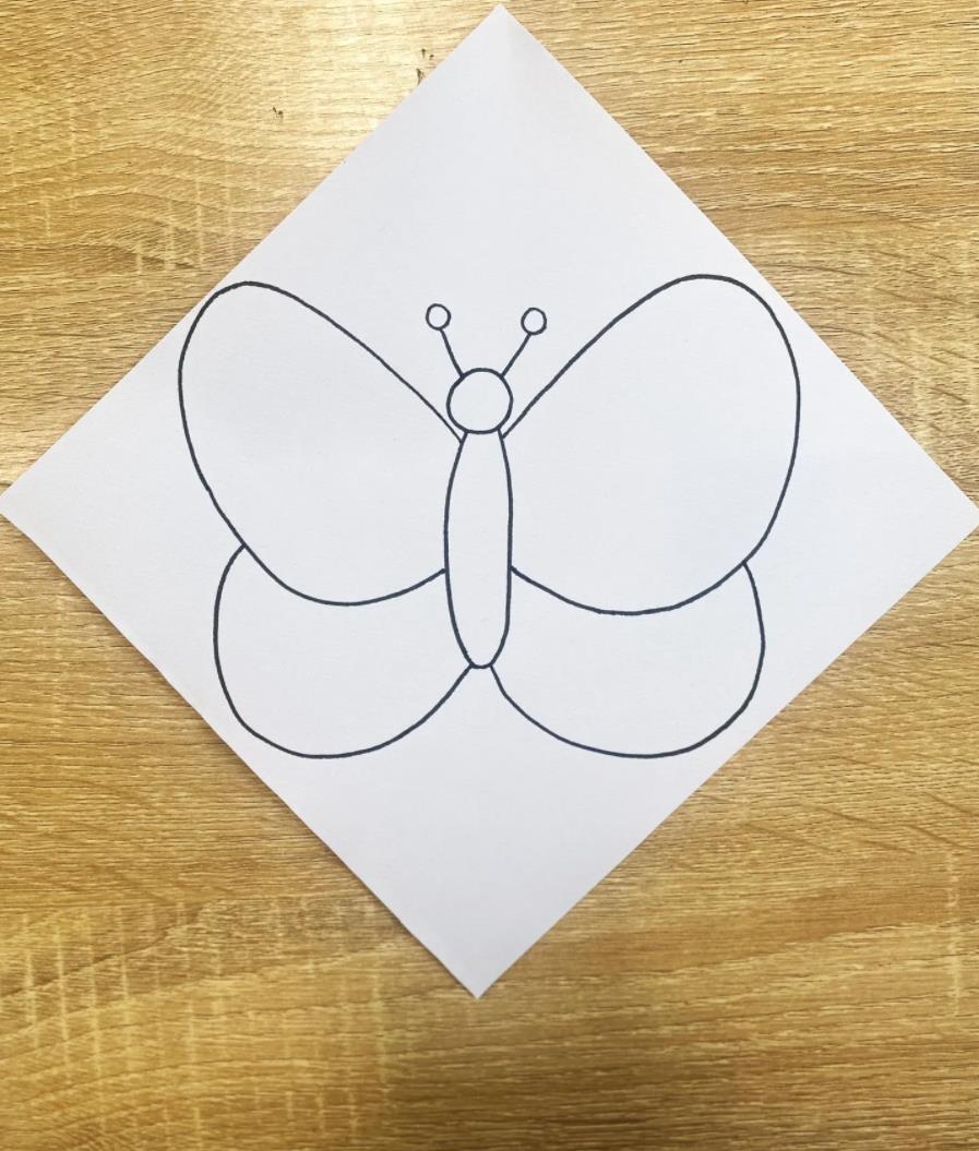 图文示范: 蝴蝶风筝简笔画简单又漂亮
