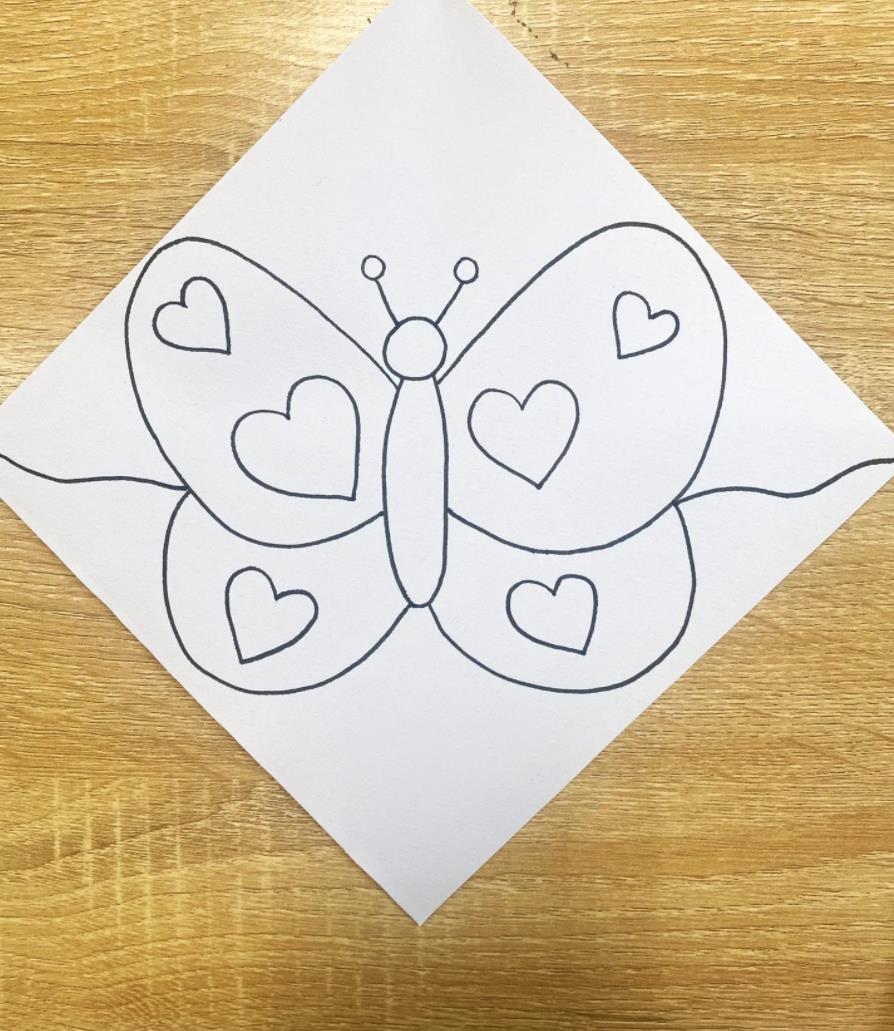 图文示范: 蝴蝶风筝简笔画简单又漂亮