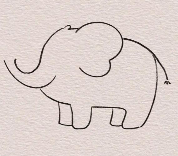 大象简笔画画法步骤一步一步教