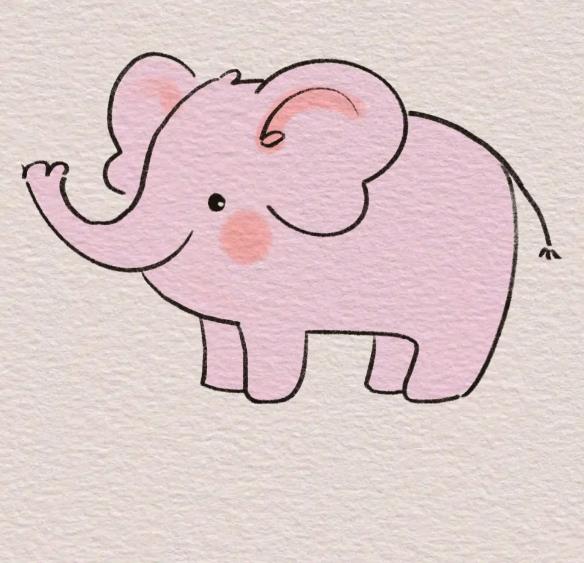 大象简笔画画法步骤一步一步教