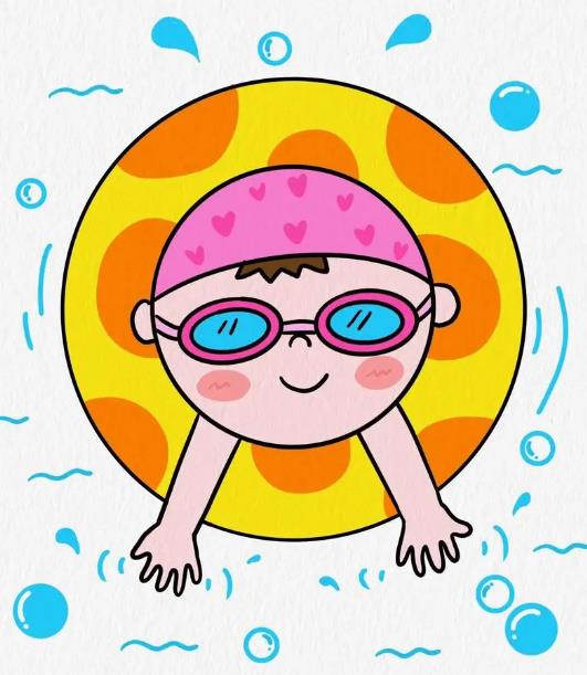 游泳人物简笔画图片大全欣赏