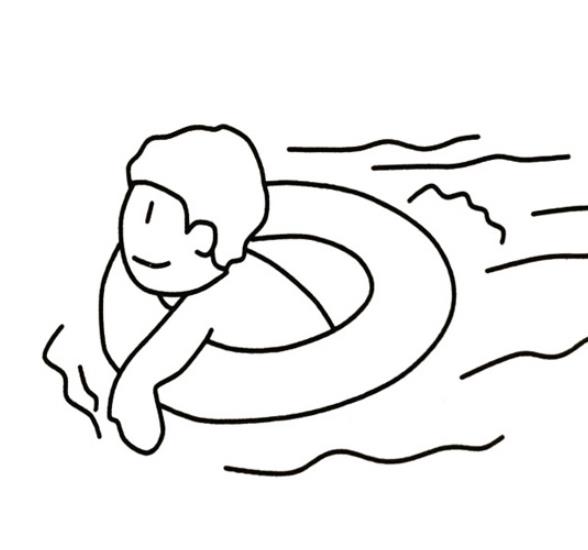 游泳人物简笔画图片大全欣赏