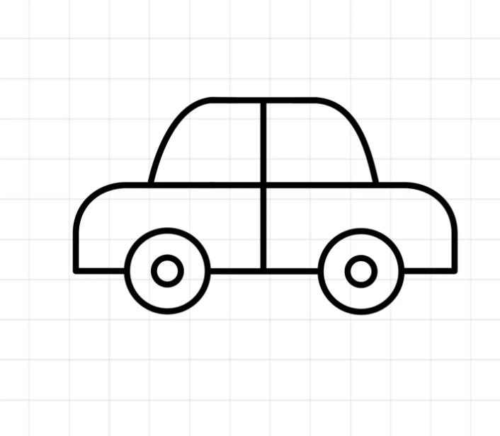 儿童简笔画汽车的画法 如何画一辆小轿车简笔画