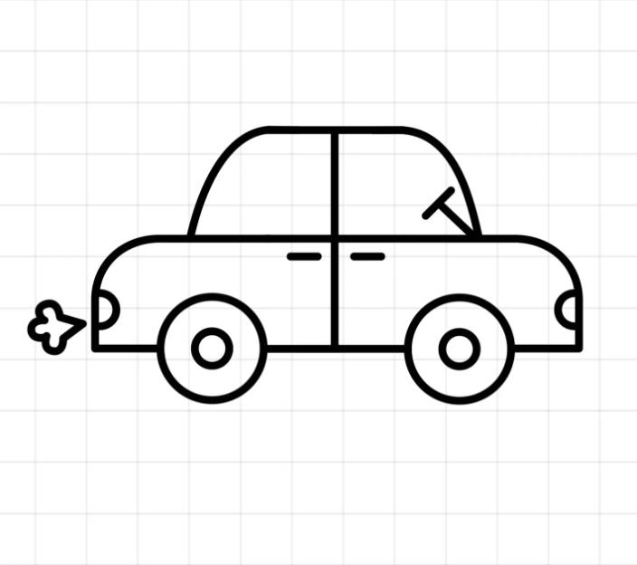 儿童简笔画汽车的画法 如何画一辆小轿车简笔画