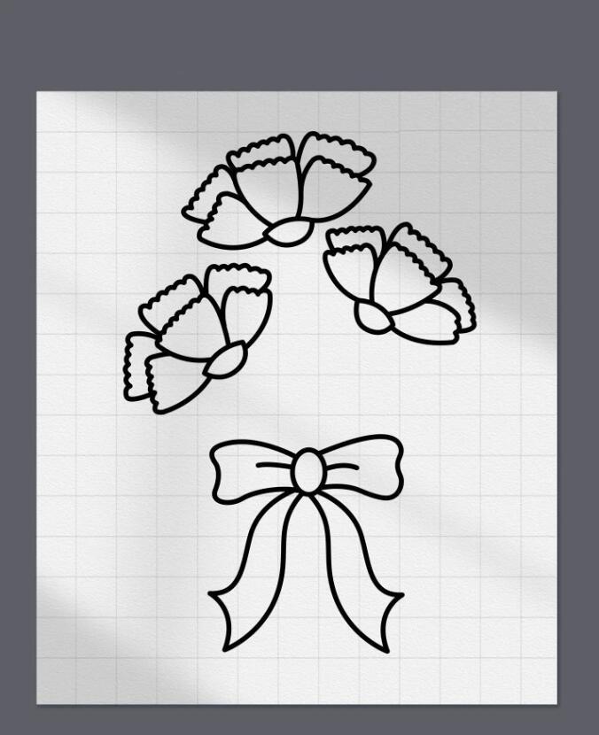 花朵简笔画一步一步教程图解 一笔一画教我画康乃馨