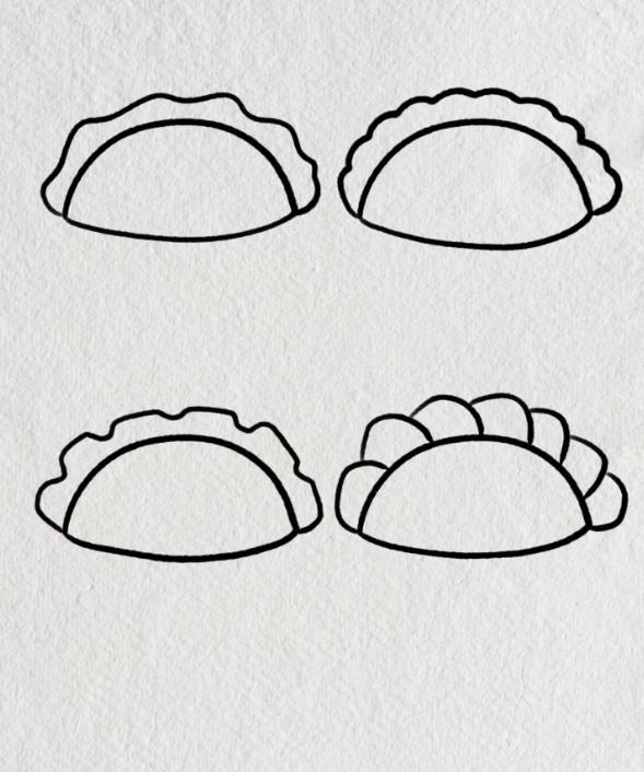 饺子简笔画简单又漂亮 怎么画水饺的简单画法