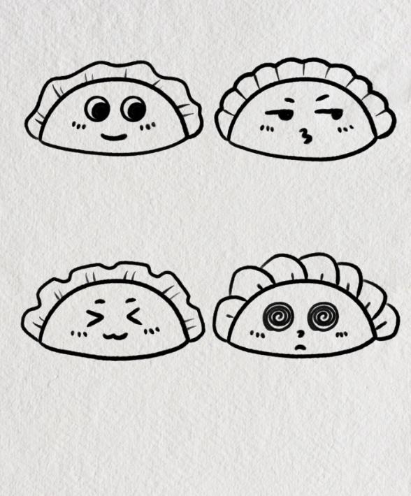 饺子简笔画简单又漂亮 怎么画水饺的简单画法