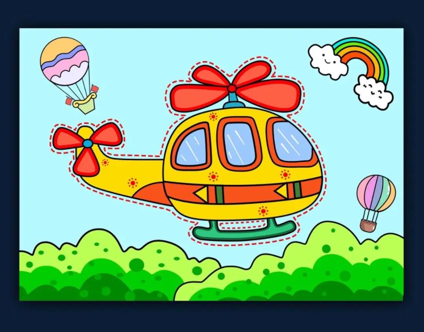 3-6岁儿童简笔画飞机 儿童画飞机简单又漂亮