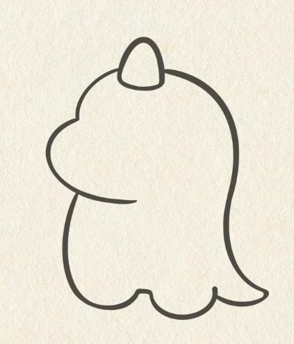 可爱又简单的恐龙简笔画步骤图