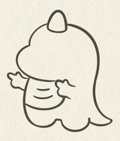 可爱又简单的恐龙简笔画步骤图