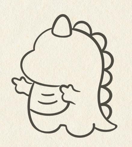 可爱又简单的恐龙简笔画步骤图