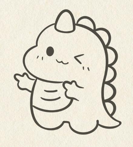 可爱又简单的恐龙简笔画步骤图