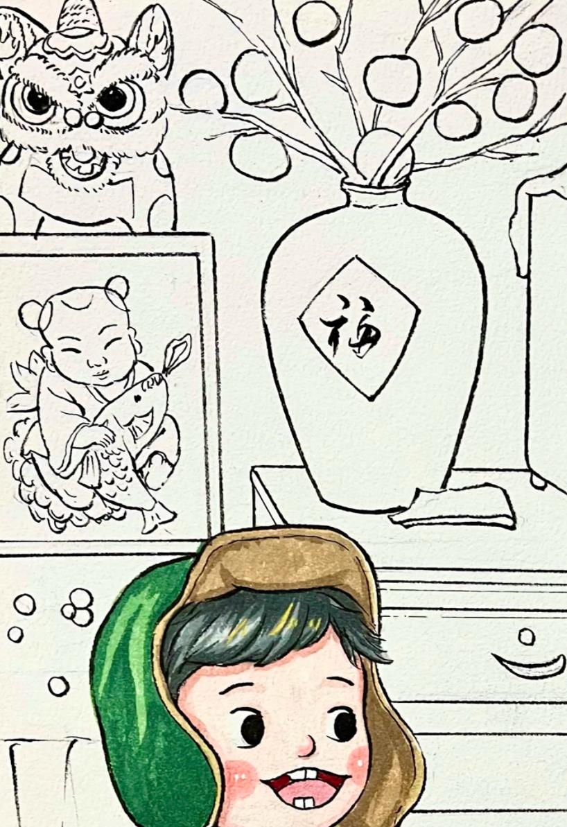 妈妈和我包饺子简笔画教程 水饺怎么画 (简笔画)