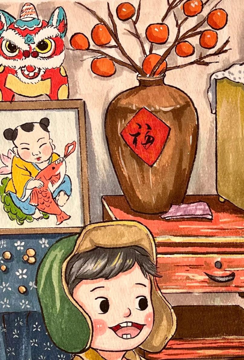 妈妈和我包饺子简笔画教程 水饺怎么画 (简笔画)