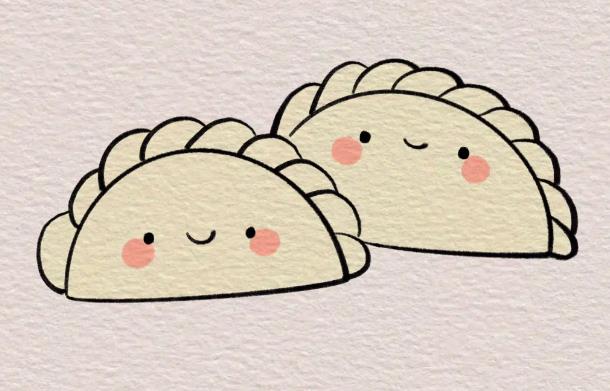可爱又好看的元宝饺子简笔画怎么画