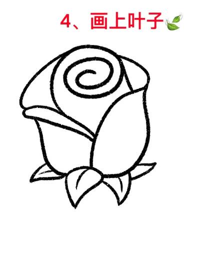 玫瑰花的简易画法儿童简单教程