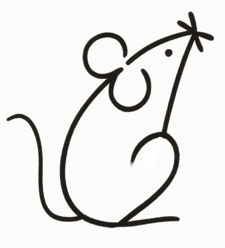 用三个数字画老鼠怎么画(最新版简笔画)