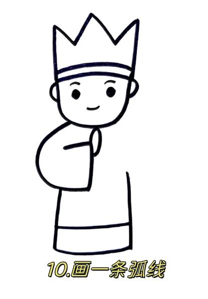 唐僧的简易画法怎么画（简笔画教程）