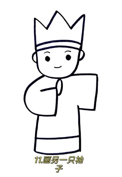 唐僧的简易画法怎么画（简笔画教程）